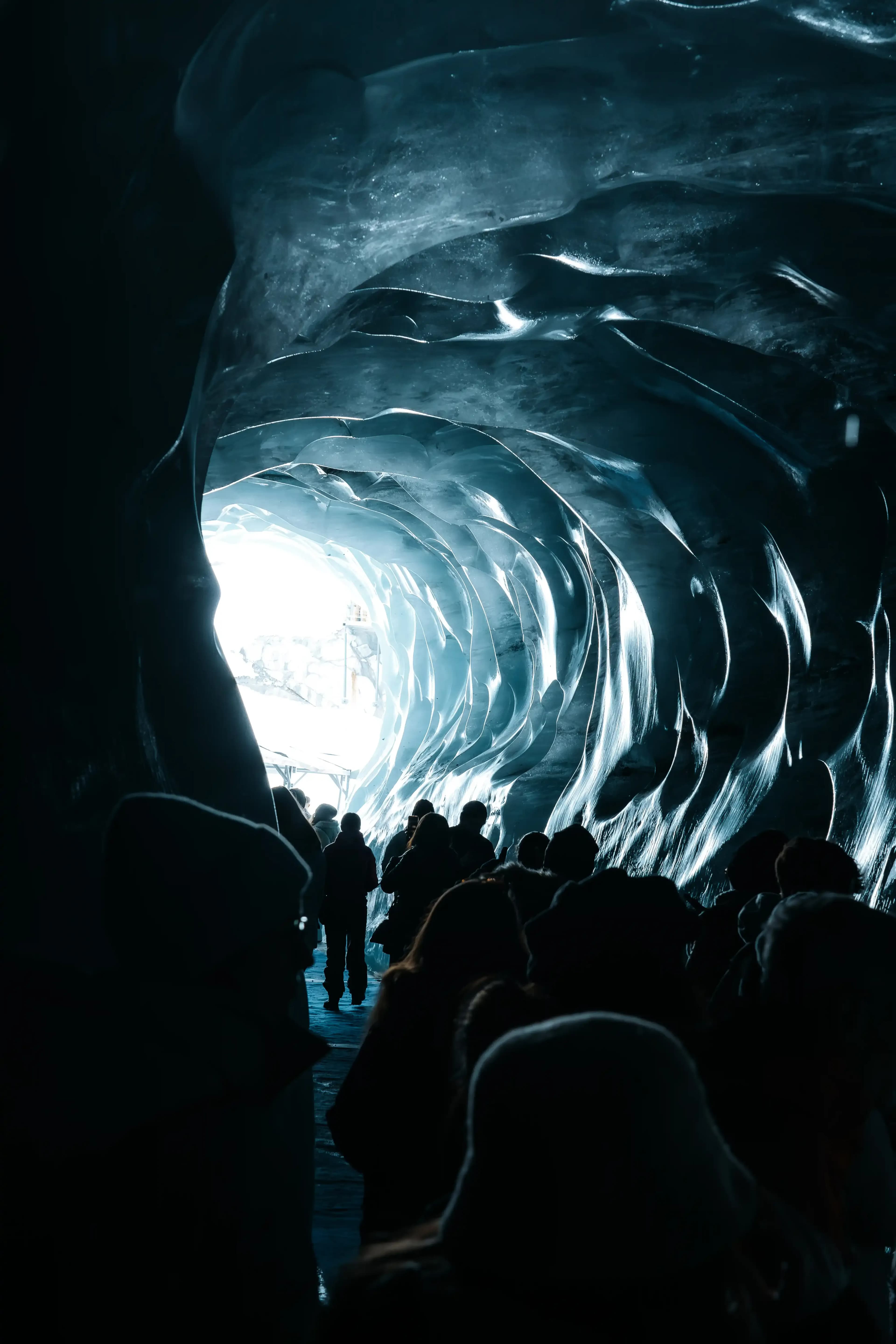 Glacier ice caves